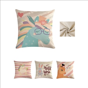 Full-Color Linen Throw Pillows